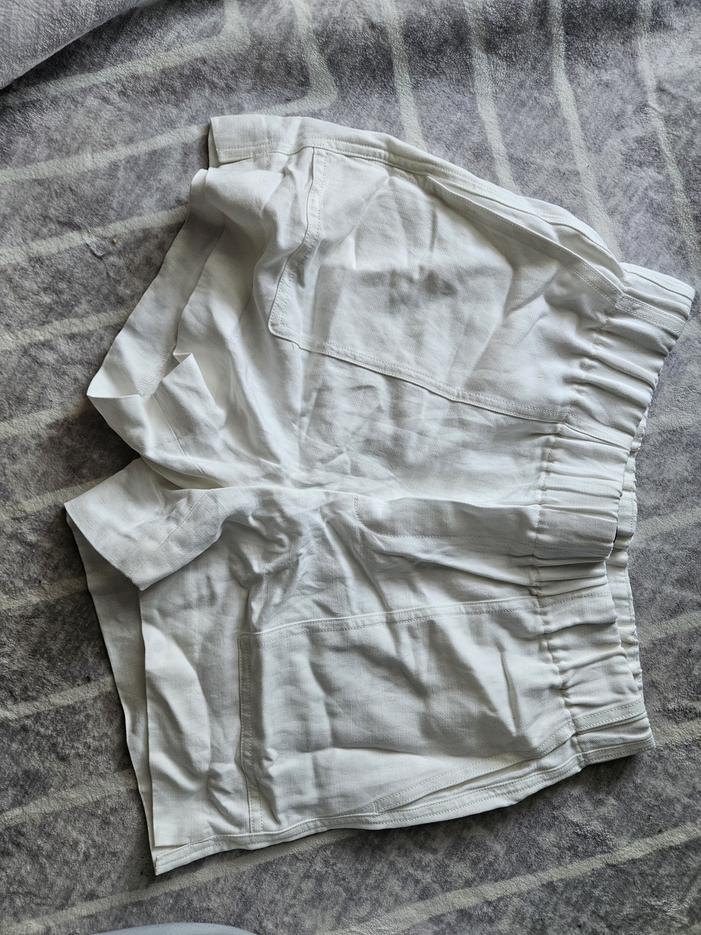 Banana Republic White Elastic-Waist Shorts